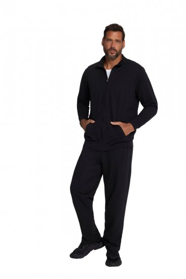 JP1880 802933 Sweatsæt med jakke og bukser Sort - Tracksuits - Tracksuits i store størrelser til mænd
