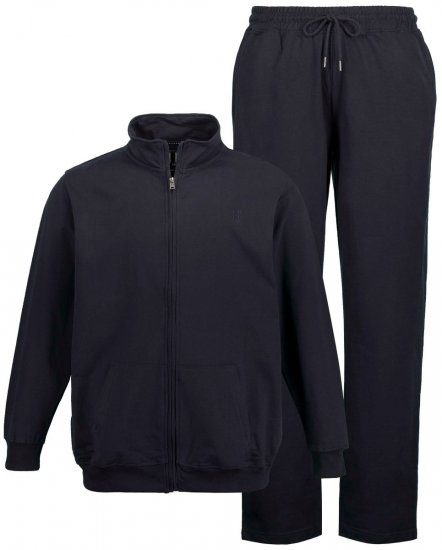 JP1880 802933 Sweatsæt med jakke og bukser Mørkeblå - Tracksuits - Tracksuits i store størrelser til mænd