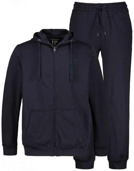 JP1880 802934 Sweatsæt med hættejakke og bukser Mørkeblå - Tracksuits - Tracksuits i store størrelser til mænd