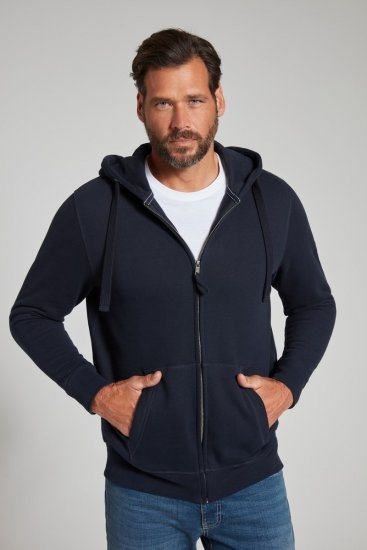 Jay-Pi 804164 Hættejakke Mørkeblå - Trøjer og hættetrøjer - Trøjer og Hættetrøjer i store størrelser - 2XL-14XL