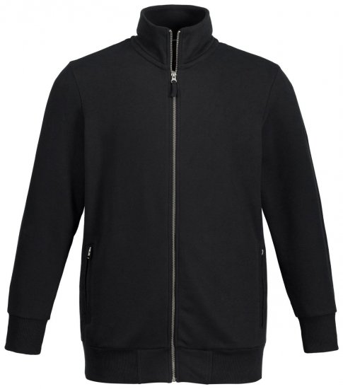 Jay-Pi 804180 Sweatjakke med høj krave Sort - Trøjer og hættetrøjer - Trøjer og Hættetrøjer i store størrelser - 2XL-14XL