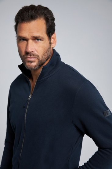 Jay-Pi 804180 Sweatjakke med høj krave Mørkeblå - Trøjer og hættetrøjer - Trøjer og Hættetrøjer i store størrelser - 2XL-14XL