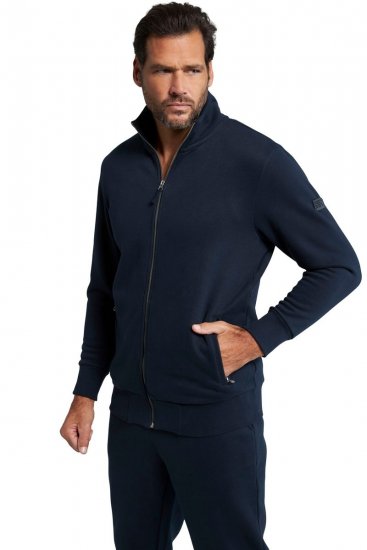Jay-Pi 804180 Sweatjakke med høj krave Mørkeblå - Trøjer og hættetrøjer - Trøjer og Hættetrøjer i store størrelser - 2XL-14XL