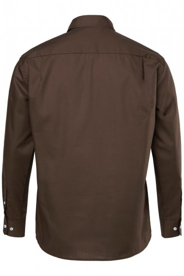 JP1880 Shirt Business Long Sleeve Brown - Skjorter - Skjorter til store mænd 2XL- 8XL
