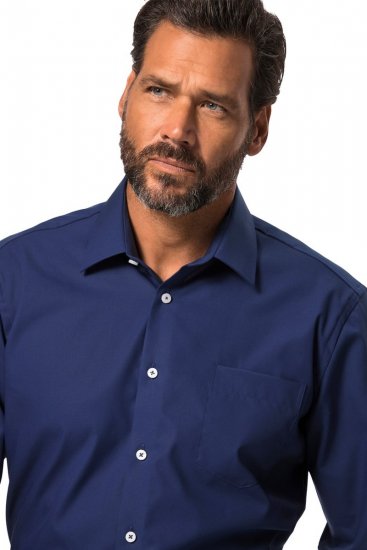 JP1880 804890 Langærmet strygefri Business-skjorte Mørkeblå TALL - TALL skjorter - TALL skjorter med ekstra længde