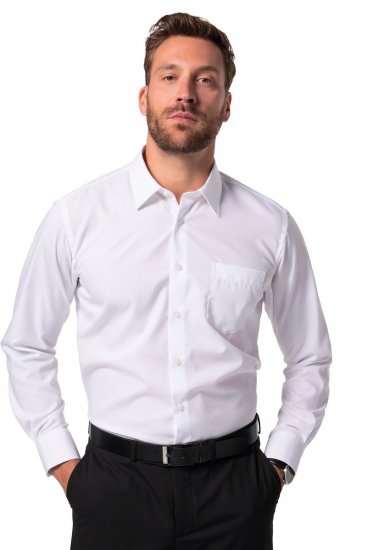 JP1880 804890 Langærmet strygefri Business-skjorte Hvid TALL - TALL skjorter - TALL skjorter med ekstra længde