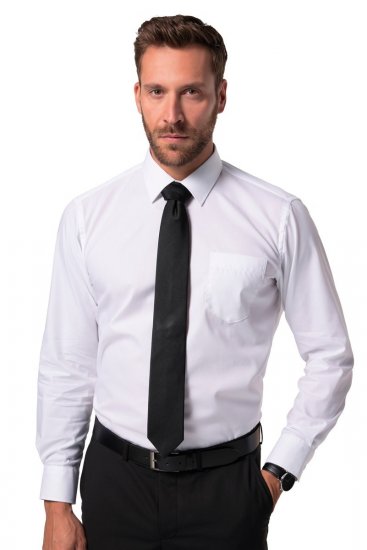 JP1880 804890 Langærmet strygefri Business-skjorte Hvid - Skjorter - Skjorter til store mænd 2XL- 8XL