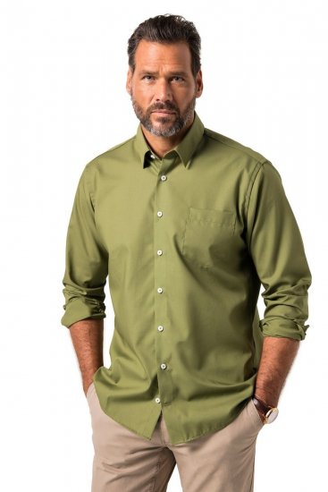JP1880 Shirt Business Long Sleeve Green - Skjorter - Skjorter til store mænd 2XL- 8XL