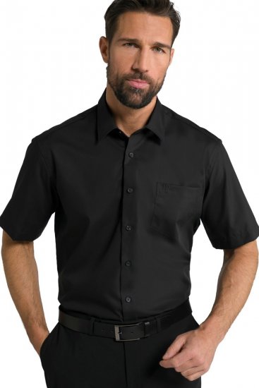 JP1880 804891 Kortærmet skjorte Sort - Skjorter - Skjorter til store mænd 2XL- 8XL