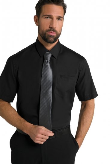 JP1880 804891 Kortærmet skjorte Sort - Skjorter - Skjorter til store mænd 2XL- 8XL