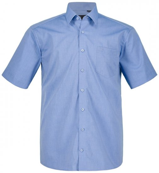 JP1880 804891 Kortærmet skjorte Lyseblå - Skjorter - Skjorter til store mænd 2XL- 8XL