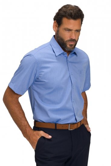 JP1880 804891 Kortærmet skjorte Lyseblå - Skjorter - Skjorter til store mænd 2XL- 8XL
