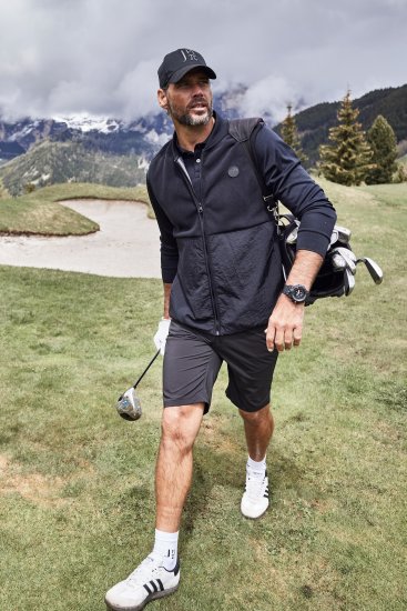 JP1880 Jay-Pi QuickDry Long Sleeve Golf Polo Shirt Black - Sportstøj & outdoor - Sportstøj i store størrelser til mænd