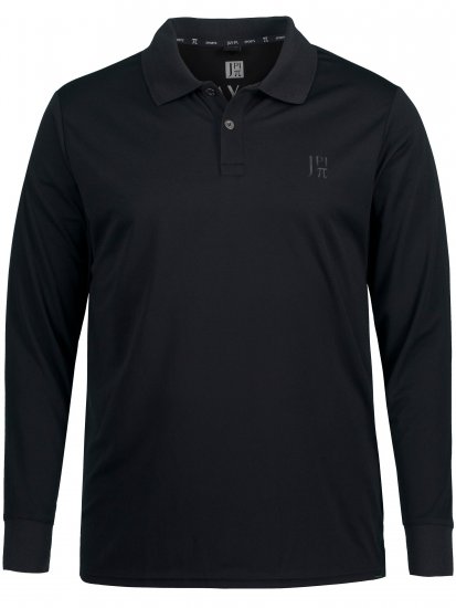 JP1880 Jay-Pi QuickDry Long Sleeve Golf Polo Shirt Black - Sportstøj & outdoor - Sportstøj i store størrelser til mænd