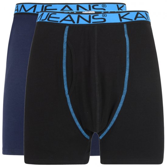 Kam Jeans Boxershorts Sort og Mørkeblå 2-Pak - Undertøj og badetøj - Badetøj og Undertøj i store størrelser 
