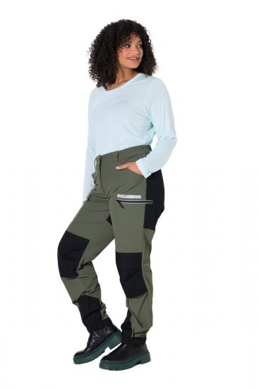Ulla Popken 807803 HYPRAR vandrebukser med refleks Olivengrøn - Outdoor - 
