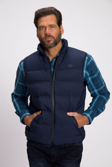 JP1880 Quilted Gilet Stand-up Collar Navy - Jakker - Jakker i store størrelser, 2XL- 12XL