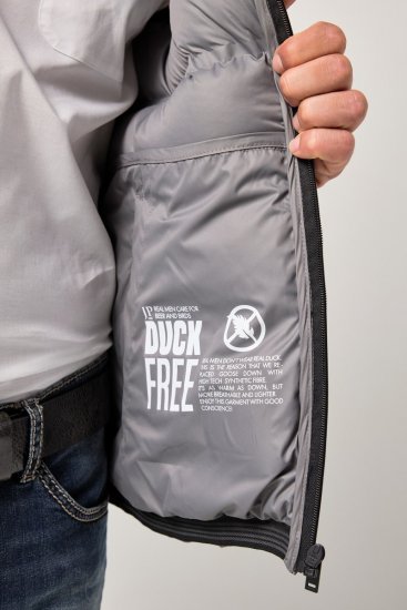 JP1880 Quilted Vest Outdoor Stand-up Collar Grey - Jakker - Jakker i store størrelser, 2XL- 12XL