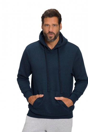 JAY-PI Hoodie with Soft Brushed Interior Navy - Trøjer og hættetrøjer - Trøjer og Hættetrøjer i store størrelser - 2XL-14XL