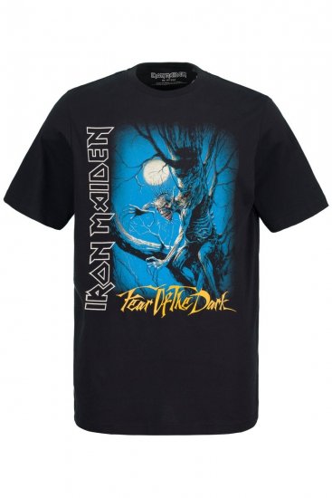 JP1880 Iron Maiden Graphic Comfort Fit Band T-Shirt Black - T-shirts - T-shirts i store størrelser - 2XL-14XL