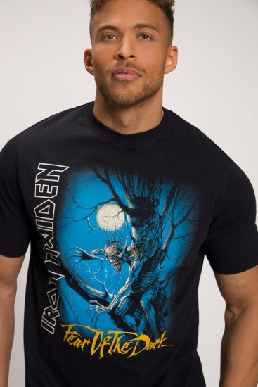 JP1880 Iron Maiden Graphic Comfort Fit Band T-Shirt Black - T-shirts - T-shirts i store størrelser - 2XL-14XL