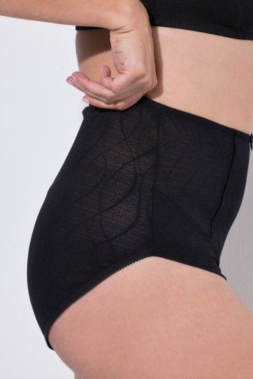 Ulla Popken 809385 Formende trusser med blonde Sort - Shapewear - 
