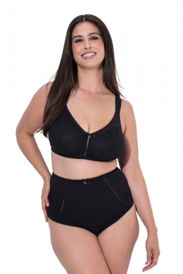 Ulla Popken 809385 Formende trusser med blonde Sort - Shapewear - 