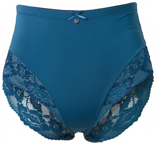Ulla Popken 809385 Formende trusser med blonde Petrol - Shapewear - 