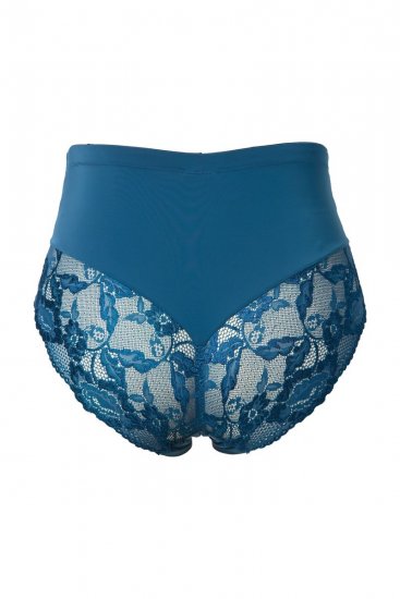 Ulla Popken 809385 Formende trusser med blonde Petrol - Shapewear - 