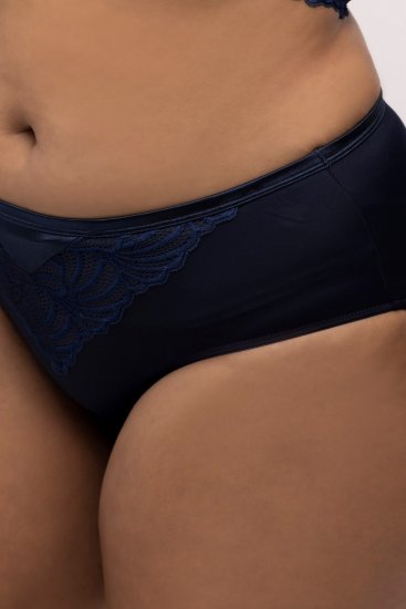 Ulla Popken 811602 Trusser med blonde Mørkeblå - Trusser - 