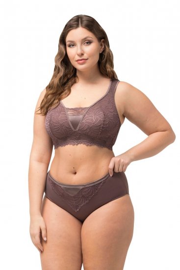 Ulla Popken 811602 Trusser med blonde Brun - Trusser - 