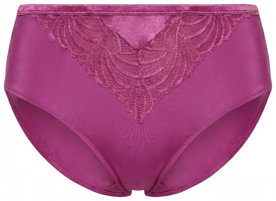 Ulla Popken 811602 Trusser med blonde Mørklilla - Trusser - 