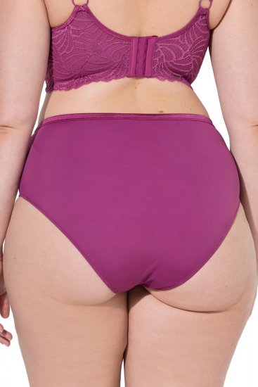Ulla Popken 811602 Trusser med blonde Mørklilla - Trusser - 