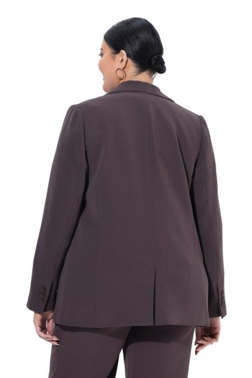 Ulla Popken 811944 Klassisk blazer Mahognibrun - Blazere - Blazere i plusstørrelser til kvinder