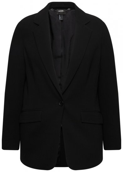 Ulla Popken 811944 Klassisk blazer Sort - Blazere - Blazere i plusstørrelser til kvinder