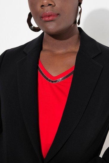 Ulla Popken 811944 Klassisk blazer Sort - Blazere - Blazere i plusstørrelser til kvinder