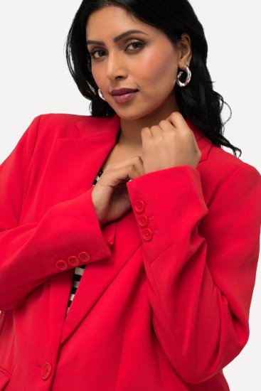 Ulla Popken 811944 Klassisk blazer Rød - Blazere - Blazere i plusstørrelser til kvinder