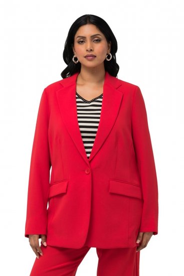 Ulla Popken 811944 Klassisk blazer Rød - Blazere - Blazere i plusstørrelser til kvinder