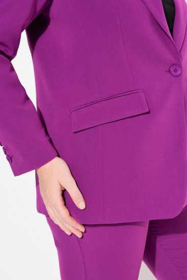 Ulla Popken 811944 Klassisk blazer Blomme - Blazere - Blazere i plusstørrelser til kvinder