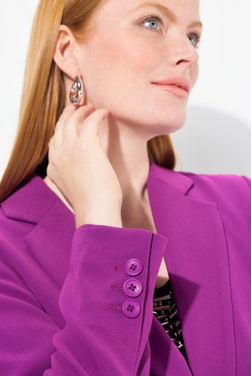 Ulla Popken 811944 Klassisk blazer Blomme - Blazere - Blazere i plusstørrelser til kvinder