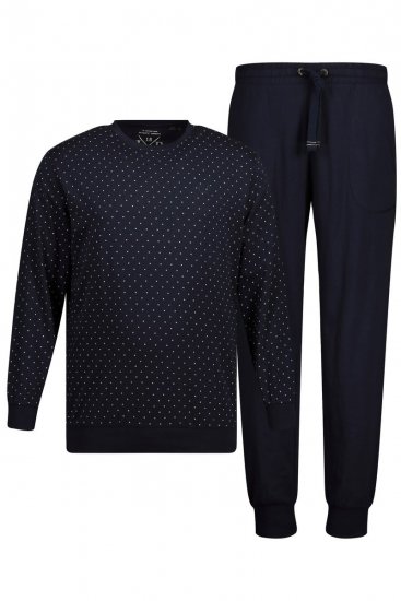 JP1880 Pyjamas Two-piece Long Sleeve and Long Trousers Navy - Undertøj og badetøj - Badetøj og Undertøj i store størrelser 