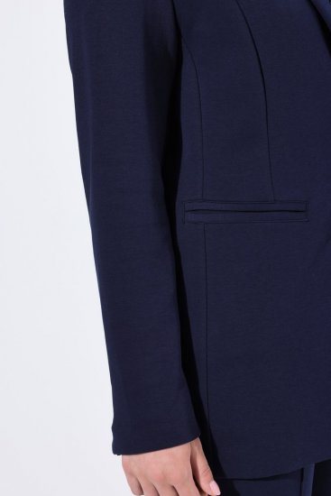 Ulla Popken 812754 Jerseyblazer i punto di roma Mørkeblå - Blazere - Blazere i plusstørrelser til kvinder