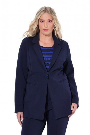 Ulla Popken 812754 Jerseyblazer i punto di roma Mørkeblå - Blazere - Blazere i plusstørrelser til kvinder