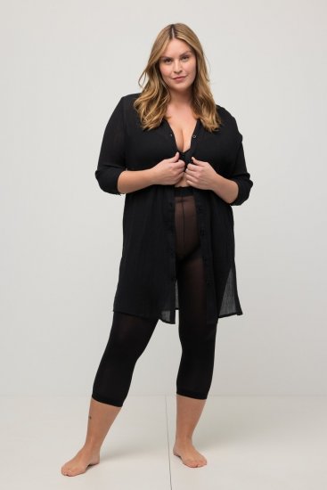 Ulla Popken 815580 3/4-strømpeleggings med gnavbeskyttelse 80 den Sort - Strømpebukser & strømper - 