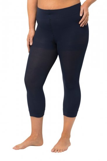 Ulla Popken 815580 3/4-strømpeleggings med gnavbeskyttelse 80 den Mørkeblå - Strømpebukser & strømper - 