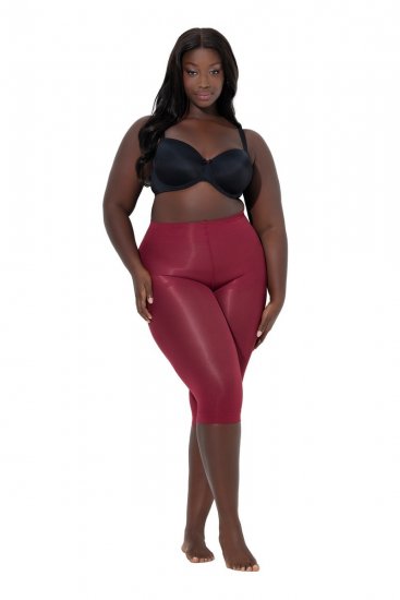 Ulla Popken 815580 3/4-strømpeleggings med gnavbeskyttelse 80 den Rød - Strømpebukser & strømper - 