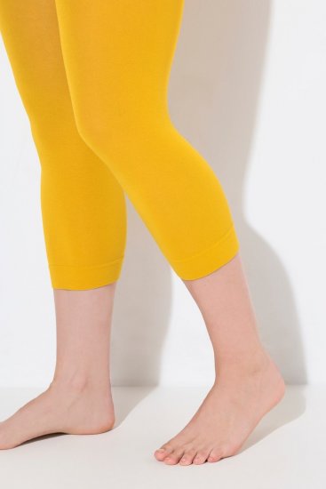 Ulla Popken 815580 3/4-strømpeleggings med gnavbeskyttelse 80 den Sennepsgul - Strømpebukser & strømper - 