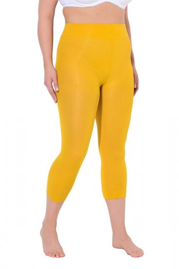Ulla Popken 815580 3/4-strømpeleggings med gnavbeskyttelse 80 den Sennepsgul - Strømpebukser & strømper - 