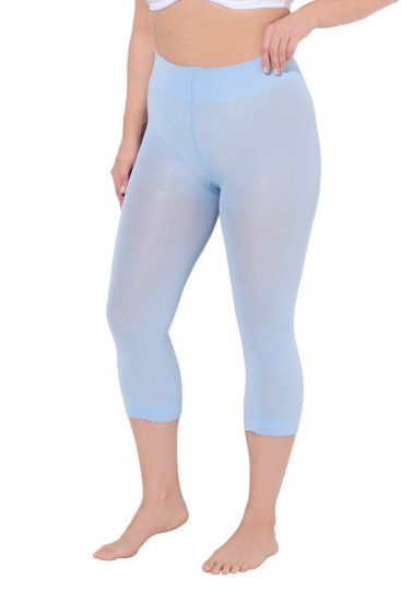 Ulla Popken 815580 3/4-strømpeleggings med gnavbeskyttelse 80 den Lyseblå - Strømpebukser & strømper - 