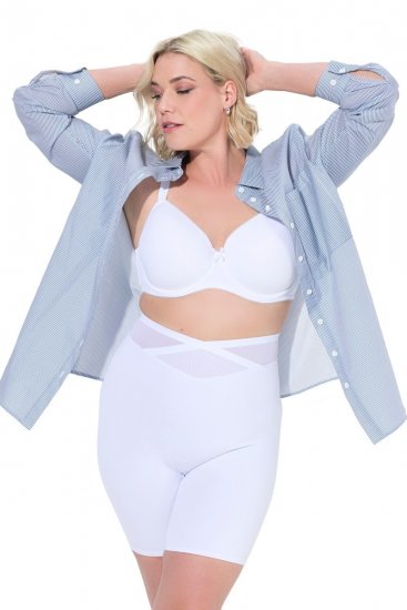 Ulla Popken 816440 Formende shorts med høj talje Hvid - Shapewear - 